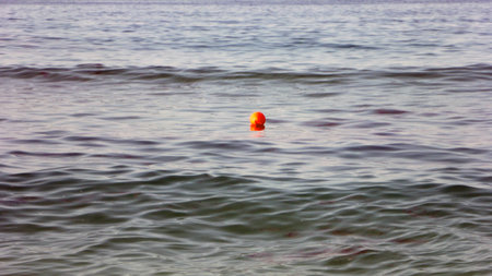 The buoy at seaの写真素材