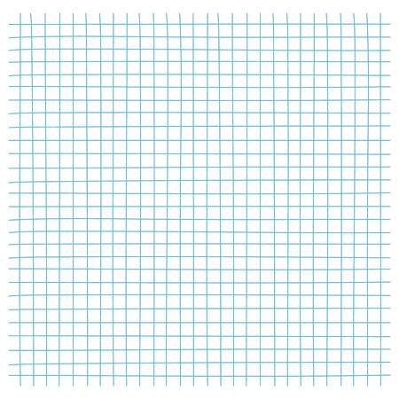 Square grid paper Notebook sheet texture cell template. Squared blank sheet with blue lines on white background. Flat design. Vector illustrationのイラスト素材
