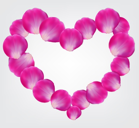 Abstract background heart from petals. のイラスト素材