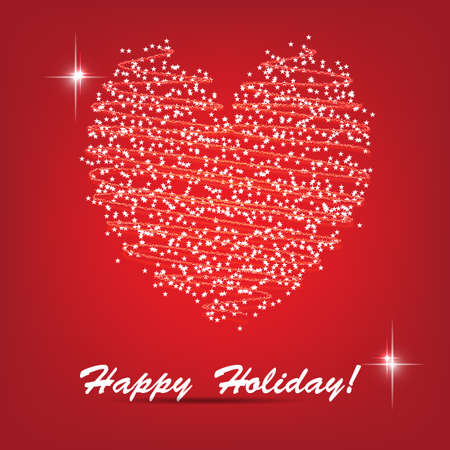 Stylized heart. Valentine's Day background. のイラスト素材