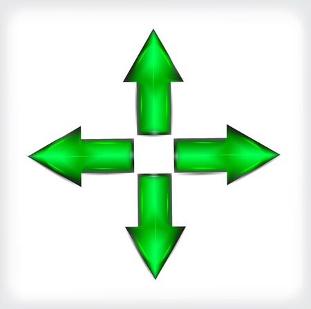 Plastic. Green arrows. のイラスト素材