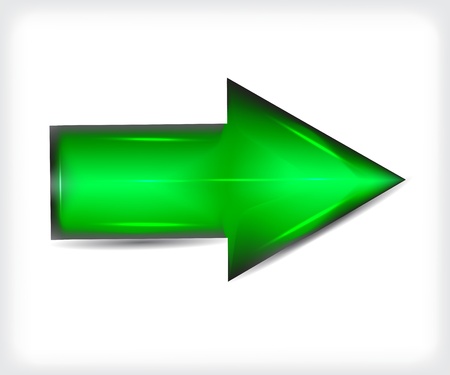 Plastic. Green arrow.のイラスト素材