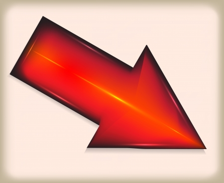 Red arrow. Plastic. のイラスト素材