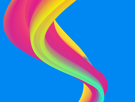 Bright abstract rainbow pattern on blue background. Vector illustration.のイラスト素材