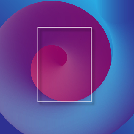 White rectangular frame on purple background with abstract pattern. Vector illustration.のイラスト素材