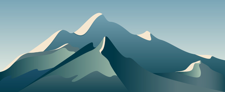 Low poly beautiful mountain landscape with icepeaks. Abstract vector illustration.のイラスト素材