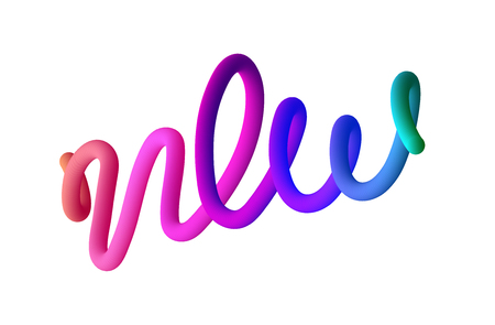 New. Spectrum lettering or sign isolated on white background. Vector template for poster, advertising design.のイラスト素材