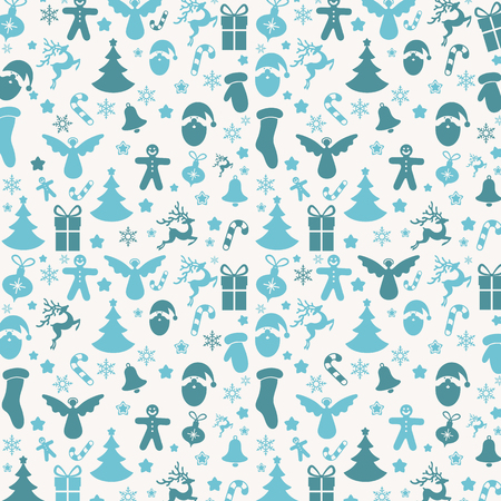 Blue and white abstract pattern for Christmas and New Year festive design. Vector paper background.のイラスト素材