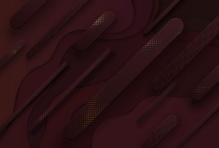 Brown abstract background with geometric pattern. Creative solution for invitation, booklet or presentation design. Vector illustration.のイラスト素材