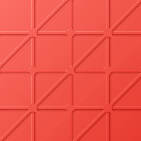 Red abstract backdrop with geometric textured pattern. Vector background.のイラスト素材