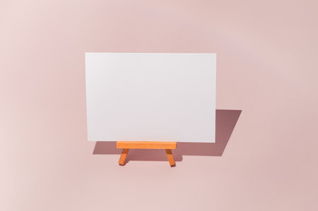 White paper on an easel. Free text spaceの写真素材