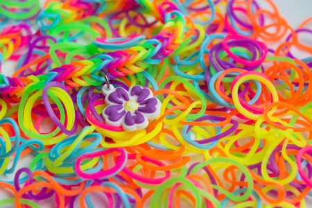 Bracelets made of gumの写真素材