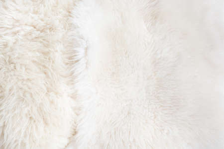 White fur close up background. Texture, abstract pattern.の写真素材