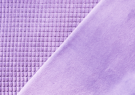 Ultraviolet diagonal textile different textures, close up. Top view. Abstract checkered pattern. Concept sand and sea.の写真素材