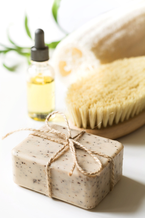 Spa set for cellulite removal and wellness. Anti-cellulite kit. Wellness.の写真素材
