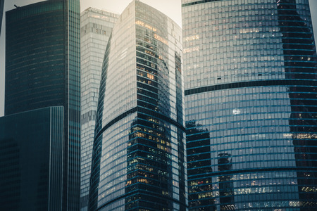 Federation Tower, business centre in Moscow city skyscrapers.の写真素材