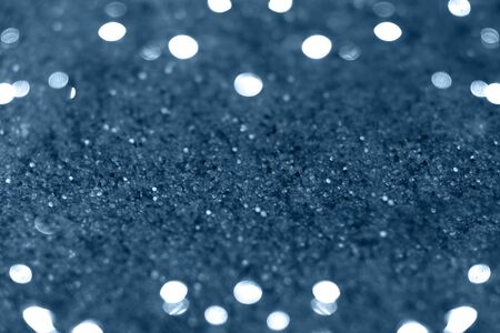 Abstract holidays classic blue lights on background. Holiday pattern.の写真素材