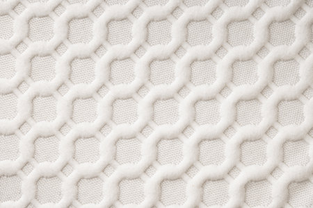 White background from mattress textile. Texture. Abstract seamless pattern. Template. View from above. Mock upの写真素材