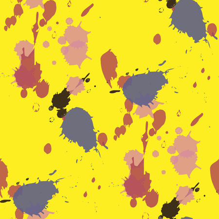 Abstract watercolor blobs. Colorful abstract vector ink paint splats.のイラスト素材