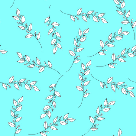 Floral seamless pattern in pastel. Color leaf vector illustrationのイラスト素材