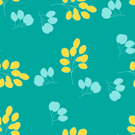 Floral bouquet vector pattern with small flowers and leavesのイラスト素材