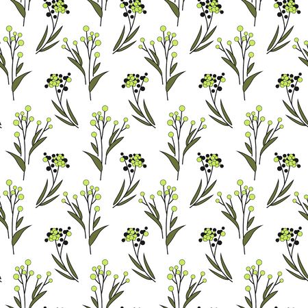 Texture with flowers and plants. Floral ornament. Original  pattern.のイラスト素材