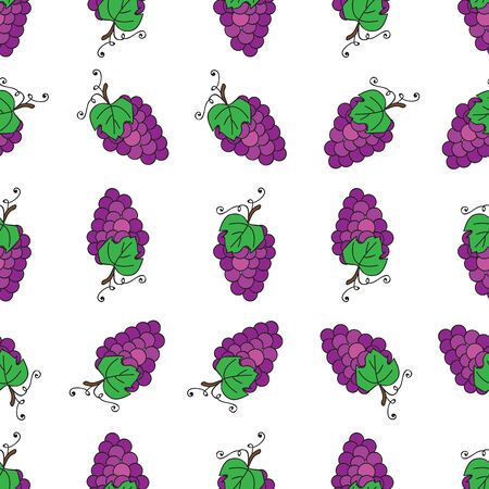 Background with juicy fruits. Fruit seamless pattern.のイラスト素材