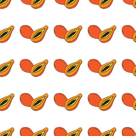 Background with juicy fruits. Fruit seamless pattern.のイラスト素材