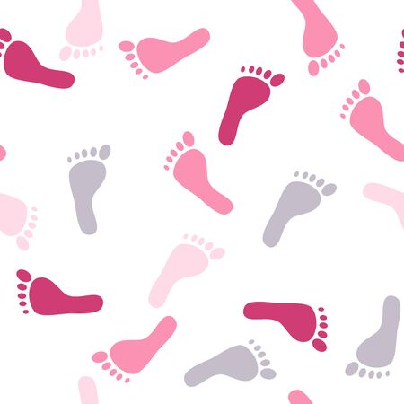 Footprint vector image background materialのイラスト素材