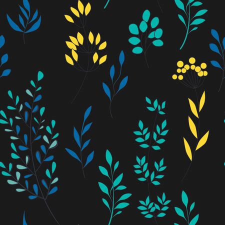 Texture with flowers and plants. Floral ornament. Original pattern.のイラスト素材