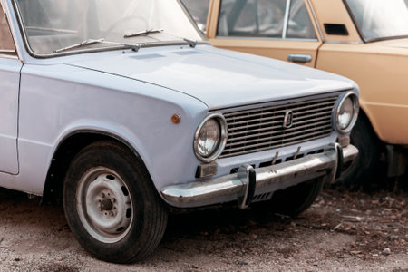 Saratov, Russia - 10.24.2020: Old Soviet vintage retro car Lada Zhiguli Russian VAZ-2101 kopeck made in the USSR.のeditorial素材
