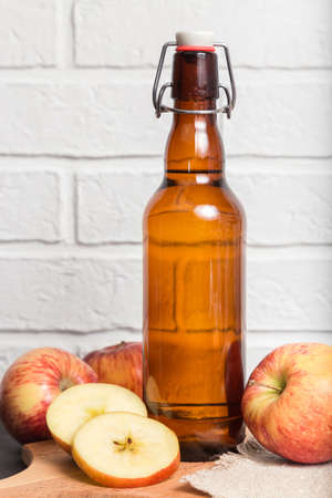 Apple cider vinegar, fruit salad dressing, homemade fermented product.