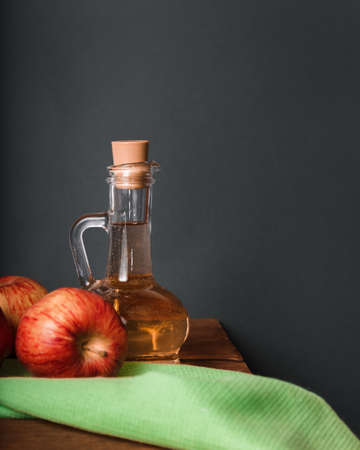 Apple cider vinegar, fruit salad dressing, homemade fermented product.