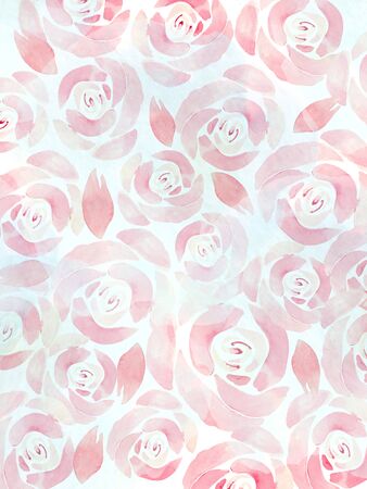 Delicate background with roses and buds for decoration of cards, greetings and invitations.の写真素材