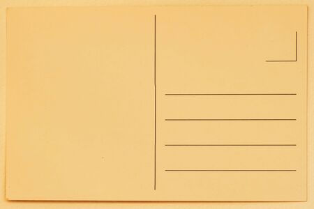 Backside of vintage postcard for placing messages and addresses. Paper texture, background. Concept...
