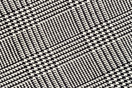 Fabric texture, tartan pattern. For natural backdrop, banner, print, template, web, decoration. White and black.の写真素材
