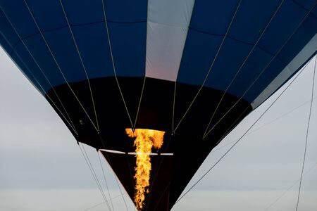 Close-up burning burner, flame of Hot air balloon with. For background , backdrop, substrate, compositionの写真素材