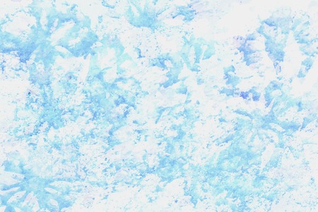 Watercolor stains, strokes of blue shades. Abstract watercolor background. Delicate shades of tender winter, snow, spring colors. Hand-drawn background, paper textureの写真素材