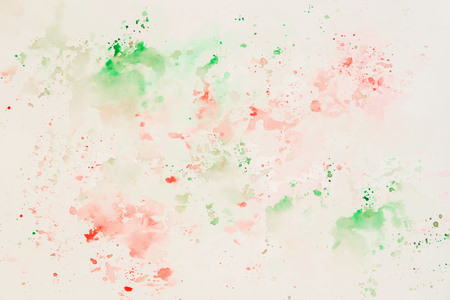 Tender cheerful light multicolored spots on white paper, spring shades. Abstract watercolor hand drawn image, for splash background, colorful shades on white.の写真素材