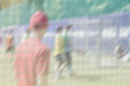Football Stadium, training on sports field. Soccer school. Sportsmen, football players on Sports training. Football outdoor stadium. Blurred image for Backgroundの写真素材