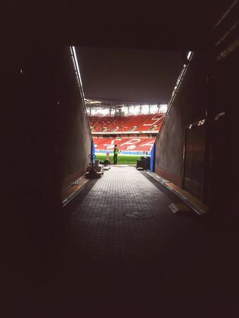 MOSCOW, RUSSIA - JUNE, 13, 2018: Otkritie Arena, Spartak football club stadium included in the...