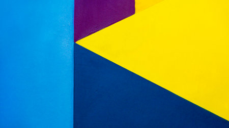 Vivid fragment of wall, bright street colors. Abstract background, copy space