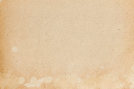 Old paper texture, shabby scratched surface, breaks and scratches, dirt stains, spotsの写真素材