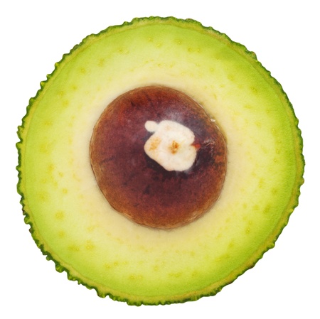 Avocado isolated on white background with clipping path