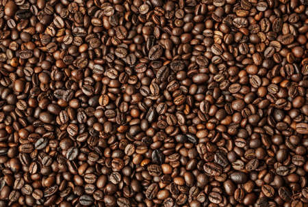 Roasted coffee beans backgroundの写真素材