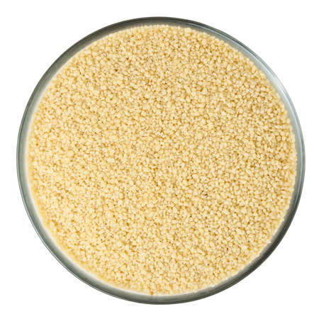 Dry couscous isolated on white background with clipping pathの写真素材