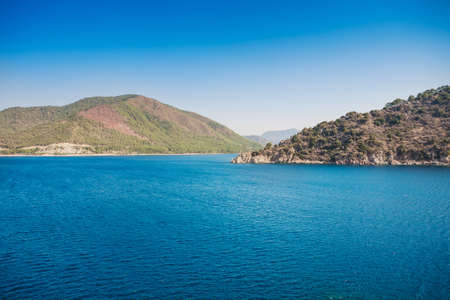 View of islands in Mediterranean Sea. Marmaris. Turkeyの写真素材