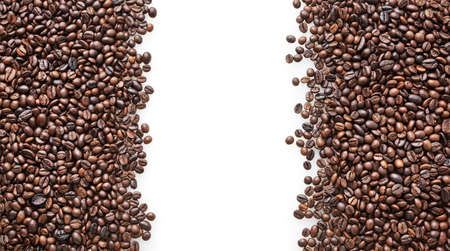 Roasted coffee beans backgroundの写真素材