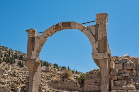Ruins of the ancient Ephesus. Selcuk in Izmir Province, Turkeyの写真素材