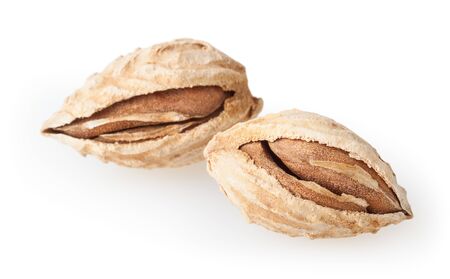 Almonds isolated on white background